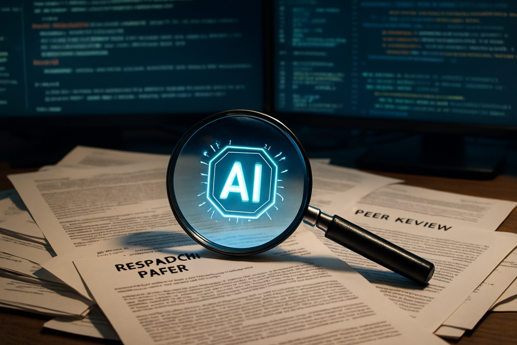 AIツールが研究論文や査読におけるLLM生成テキストを検出