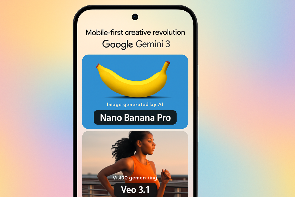 Google Gemini 3が牽引するモバイルAI革命：Nano Banana ProとVeo 3.1が創造性を解き放つ