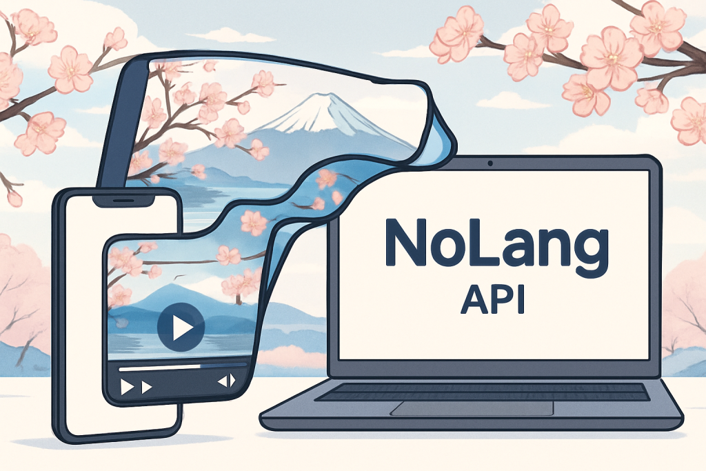 動画制作の常識を覆す：日本発の動画生成AI「NoLang」がAPIを一般公開